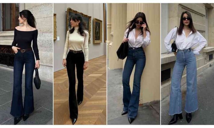CALÇA JEANS FLARE