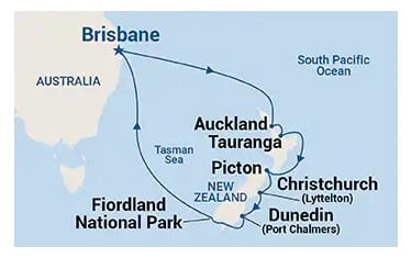 Cruise from Brisbane to New Zealand with Princes Cruises Australia
