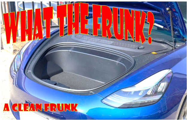 The Tesla Model 3 Frunk is 6.5 Cubic Feet in Area. What the Frunk? EV Car Guide.