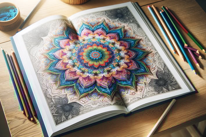 image of mandala in book