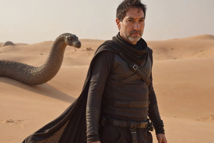 Portrait photo transformed into a character from Dune