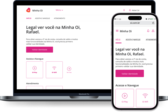 Minha Oi Pre-Home, desktop and mobile