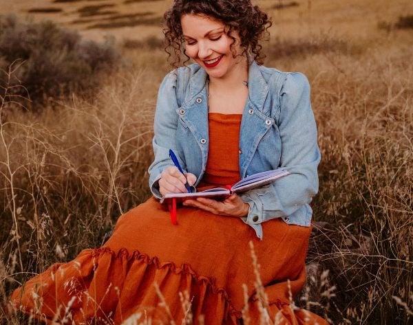 woman journaling