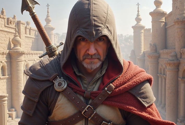 Portrait photo transformed into a character from Assassin´s Creed
