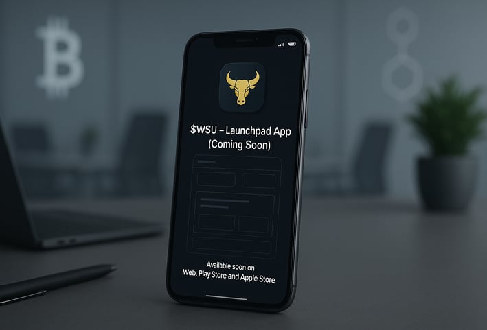 a smartphone phone with a bullish app on the screen