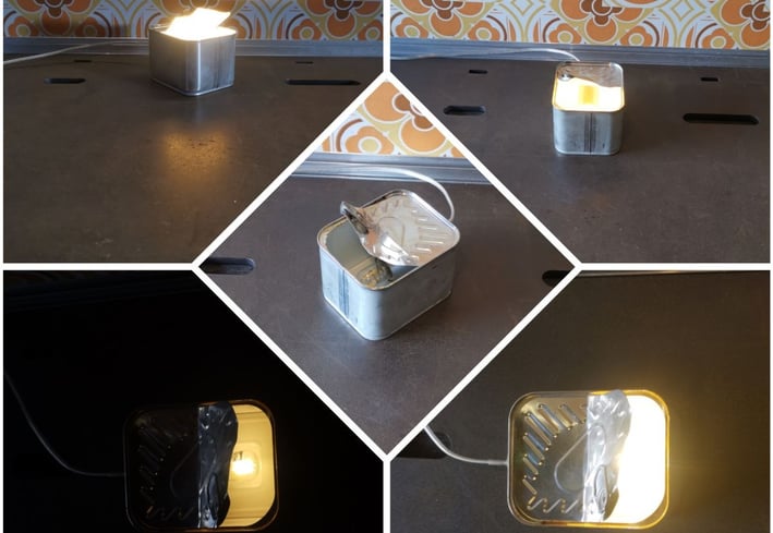 DIY luminaire conserve par Ludovic Laignel