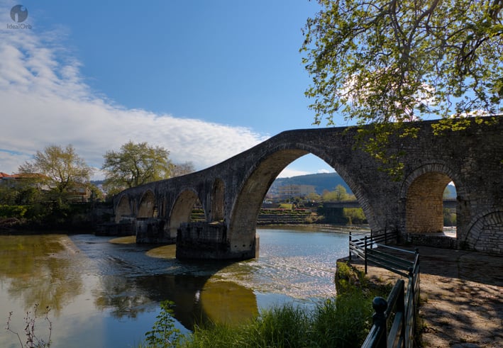 View of a tradiational stone bridge