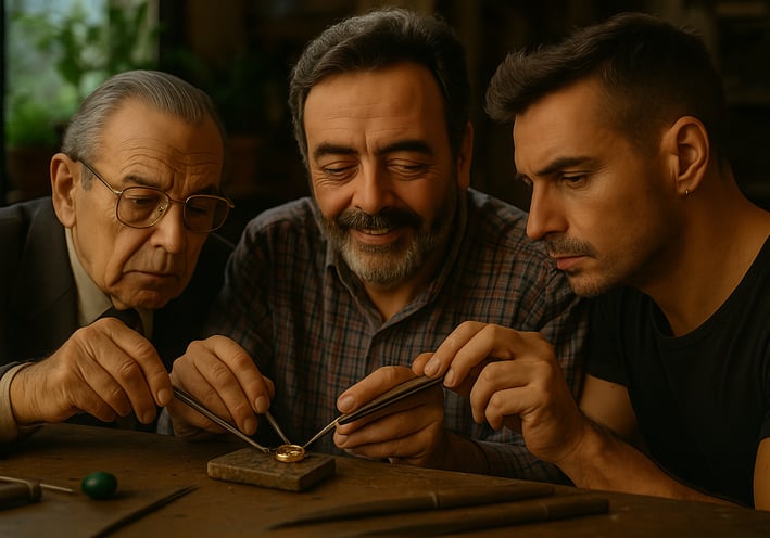 joyeros trabajando