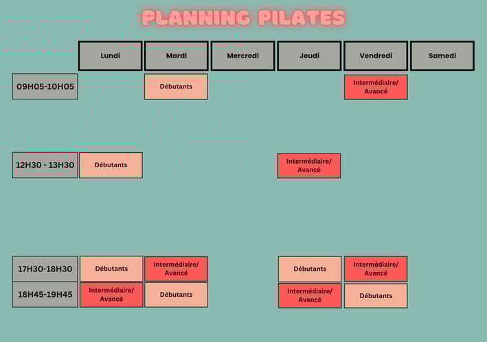 planning pilates laval