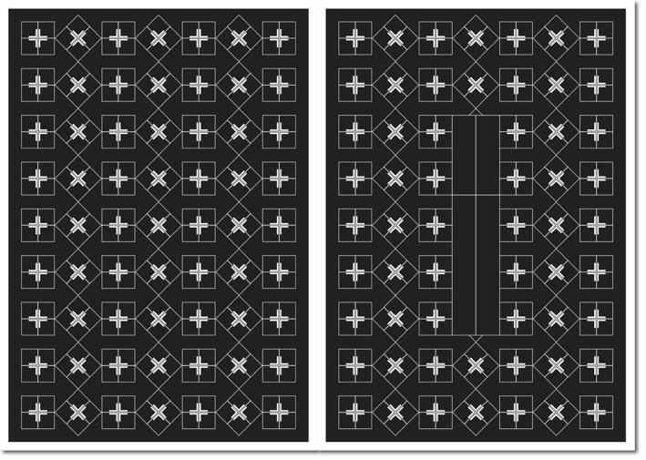Geöffnete Klappkarte aus der Trauerkarten-Serie Zero
