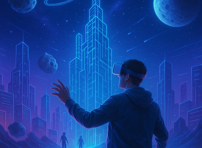 a man in a virtual reality headset