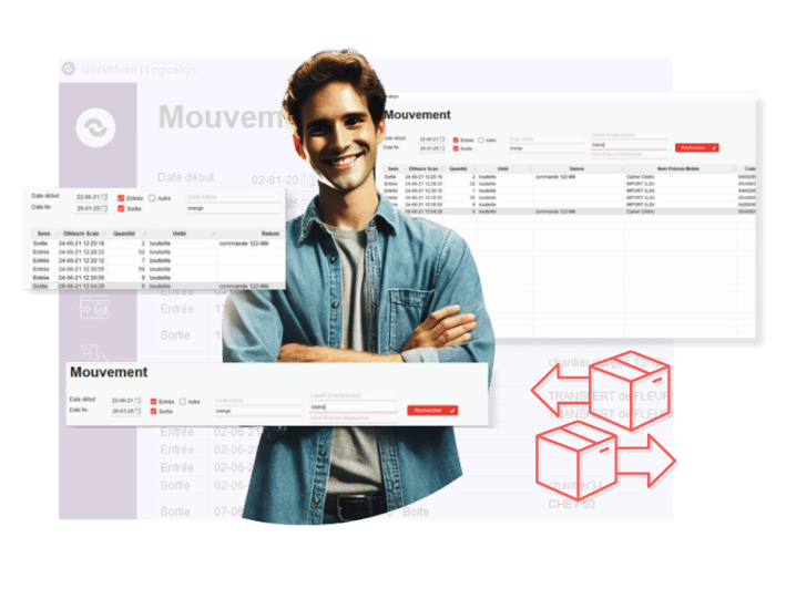 gestionnaire de stock qui utilise le mouvement de stock dans stockmobil