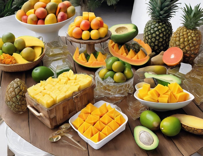 frutas frescas y congeladas para sector profesional, horeca. mango aguacate piña melon sandía papaya