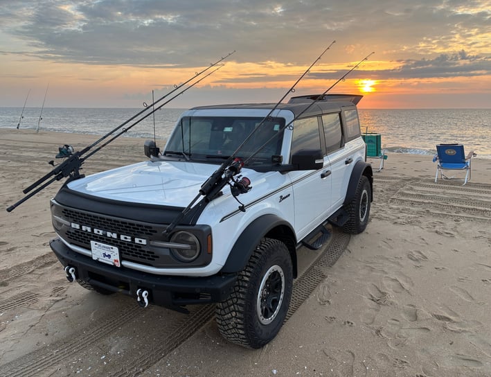Surf fishing on the Delaware shore