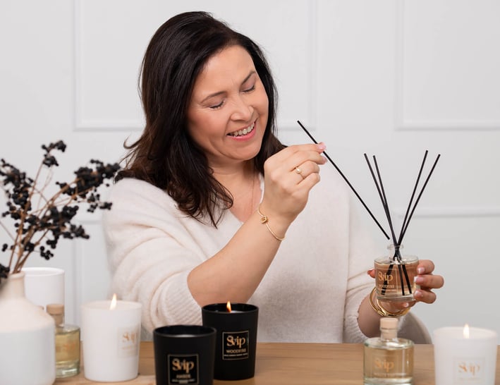 Svip founder Sarune enjoying home scent