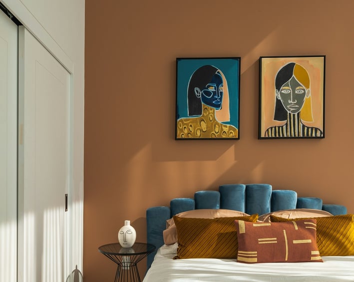 a bedroom with a couch and a couch