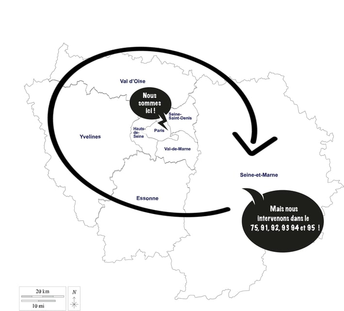 zone d'interventions en ile de France