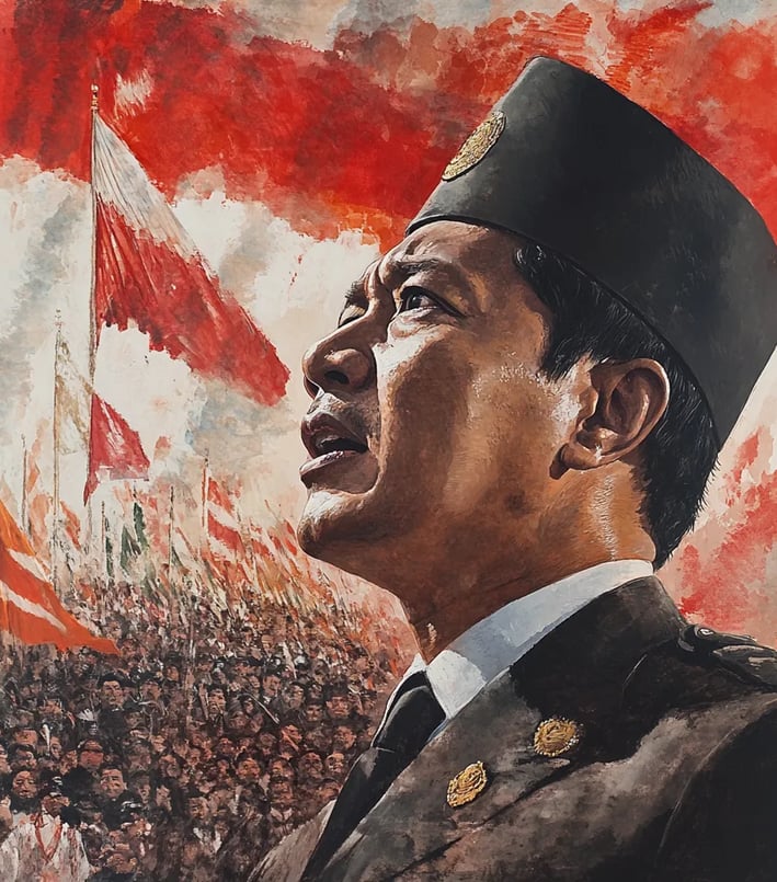 a painting of a man in a uniform