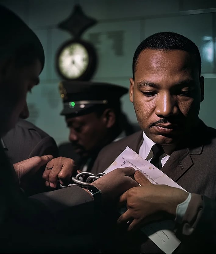 Martin Luther King Jr. Arrested in Atlanta Sit-in
