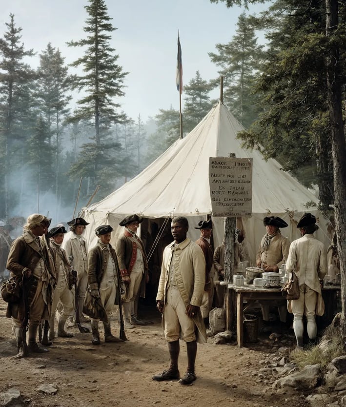 Enlistment Tent, Late Morning 1775: Enforcement in Action