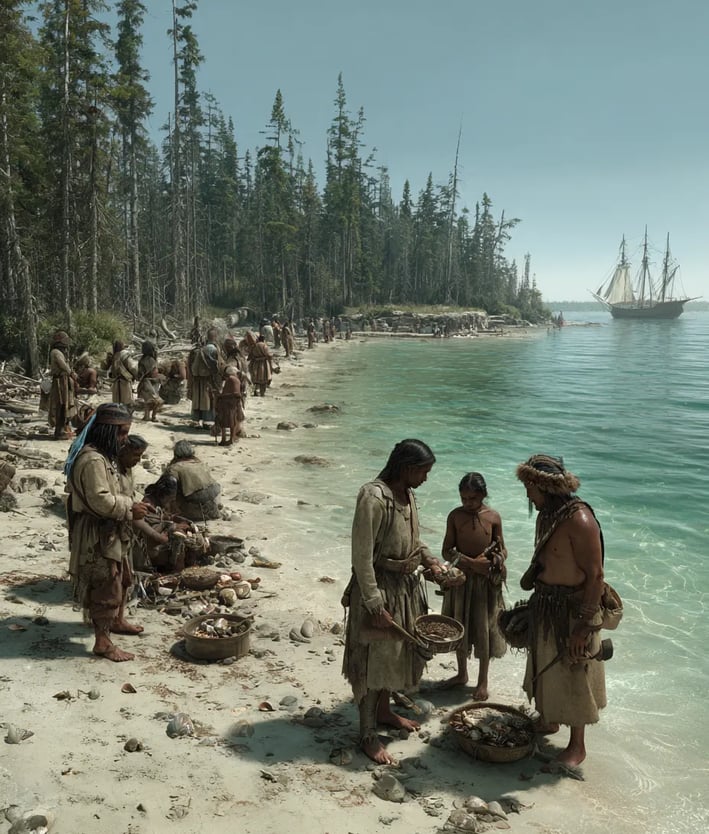 Gulf Shore Encounter, Summer 1534: Exchange of Gifts