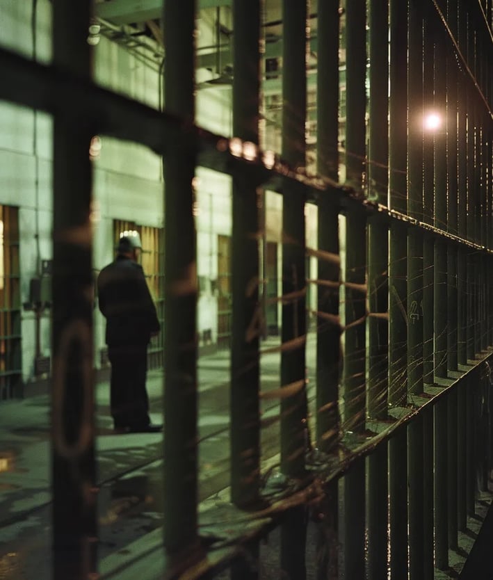 Inside Cell Block D, Alcatraz, 1972