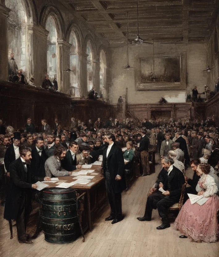 Lottery Drawing, Grand Assembly Room, New York, 1863