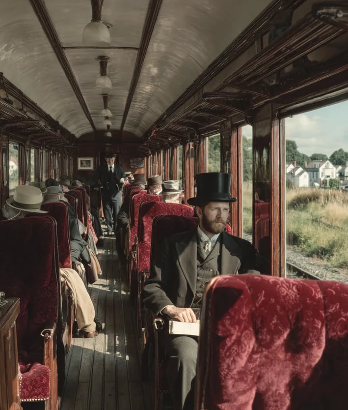 Midland Railway Carriage, England, 1841: The Journey Begins