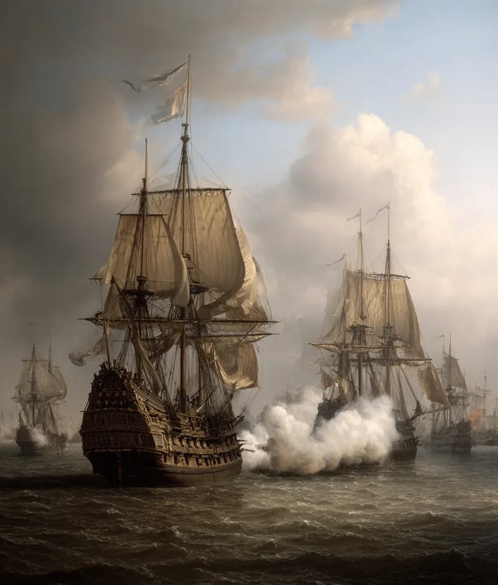 North Sea, Midday 1652: Cannonade and Clash