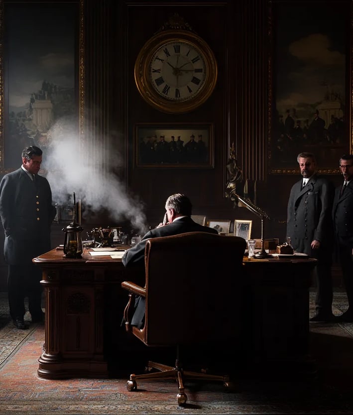 President Harding signs 1921 Prohibition bill banning medical alcohol in Oval Office.