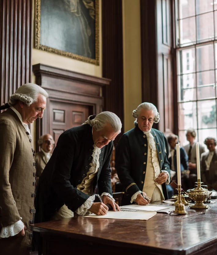 Philadelphia, Independence Hall, July 4th 1776: Signing the Declaration