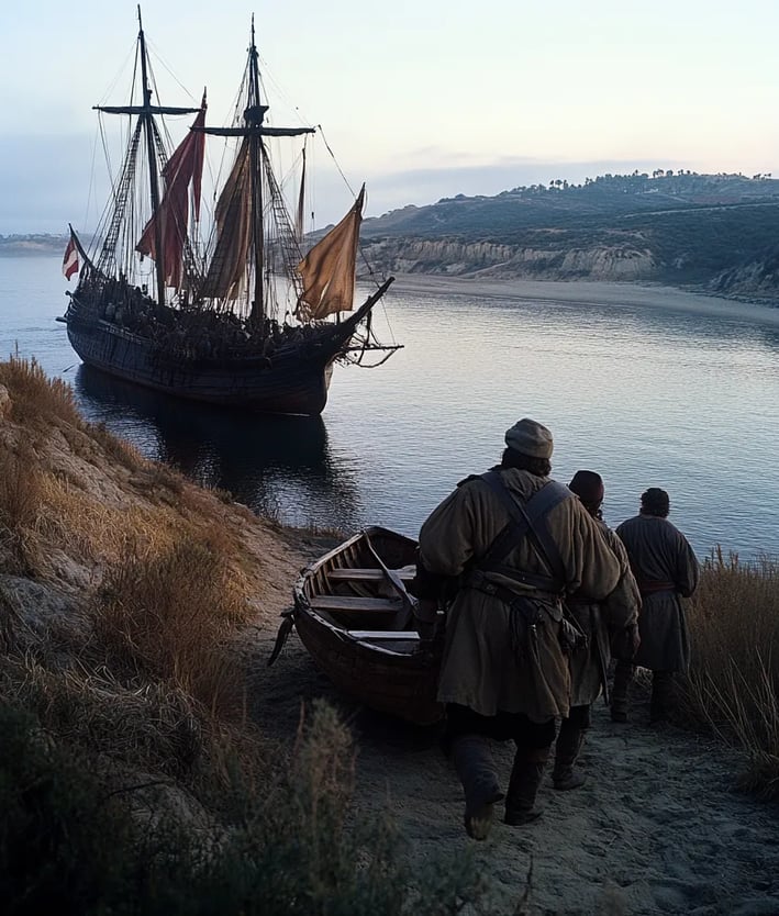 San_Diego_Bay_September_28_1542__Cabrillos_First_Land
