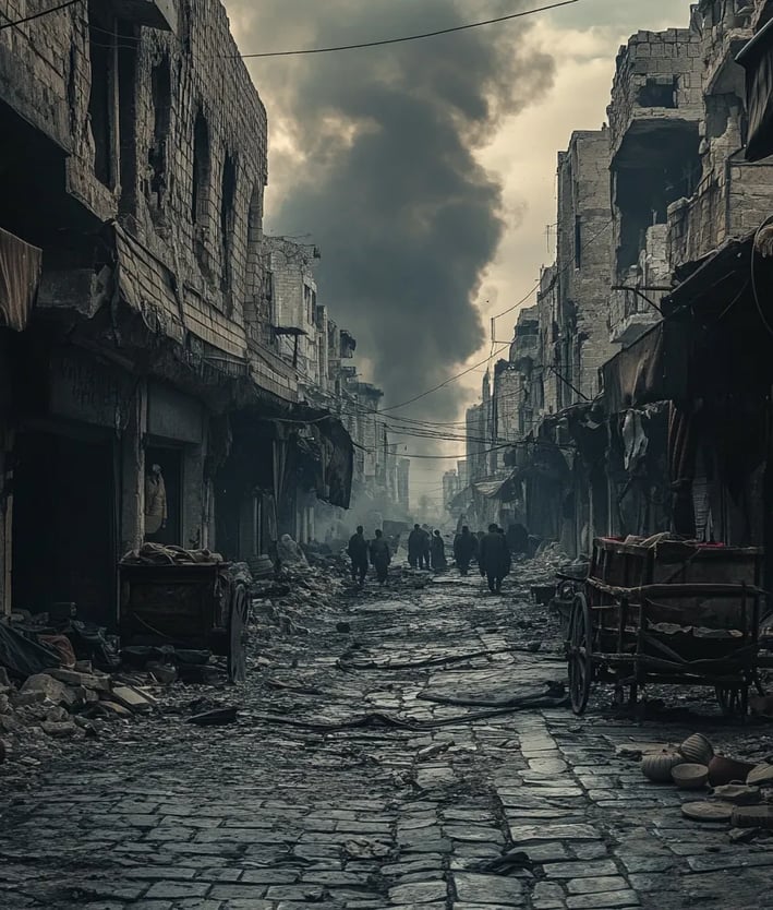 The Aftermath – City in Flames: Inside Aleppo, buildings smolder