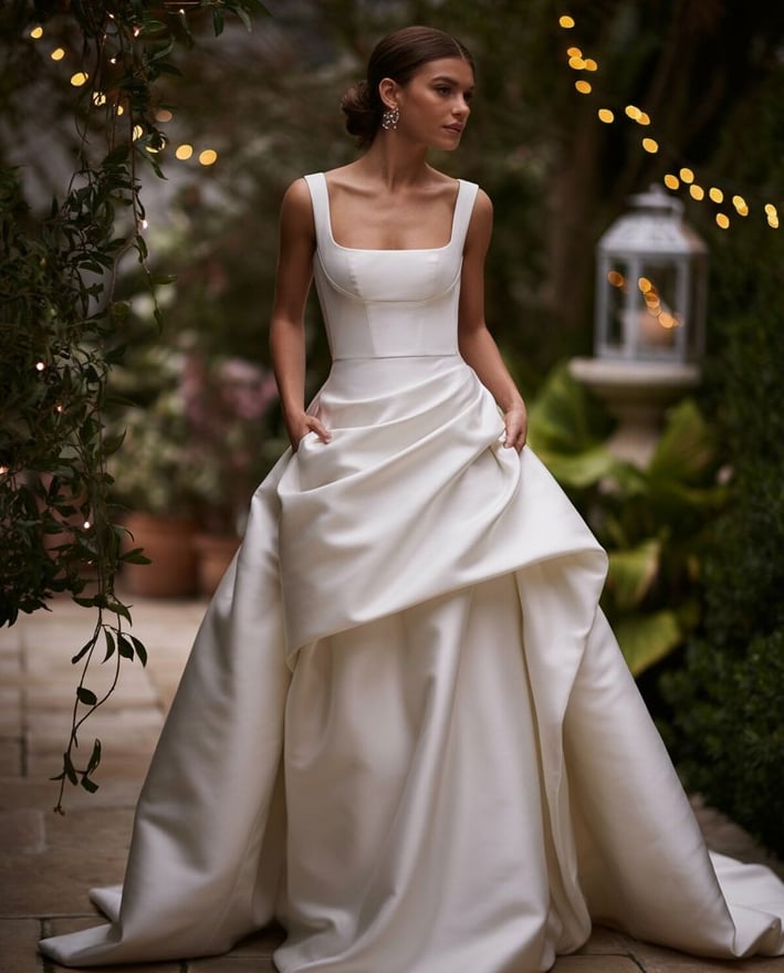 Blush Blossom (Floral Appliqué) wedding dress