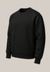 a black sweatshirt with a white background and a black and white sweatshirt
