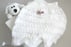 Bloomer blanc bb fille tricot main
