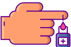 a hand holding a bottle of liquid and a bottle of liquid