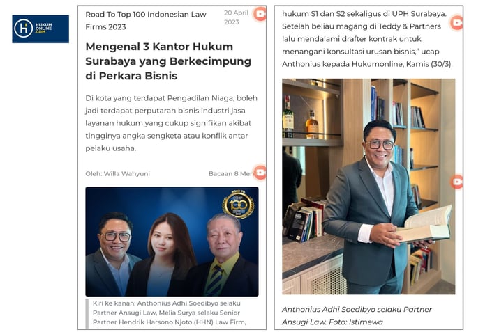 Anthonius Adhi Soedibyo pada saat diliput oleh Hukum Online