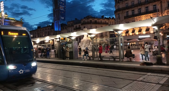 People have abandoned their cars for the tram