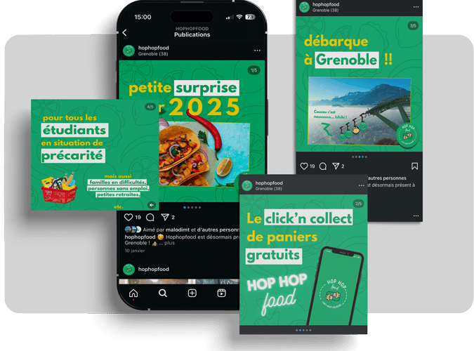 carroussel communication instagram animations réseaux sociaux