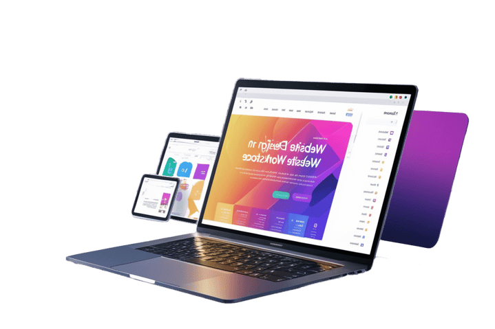a laptop computer and a laptop with a webpagel