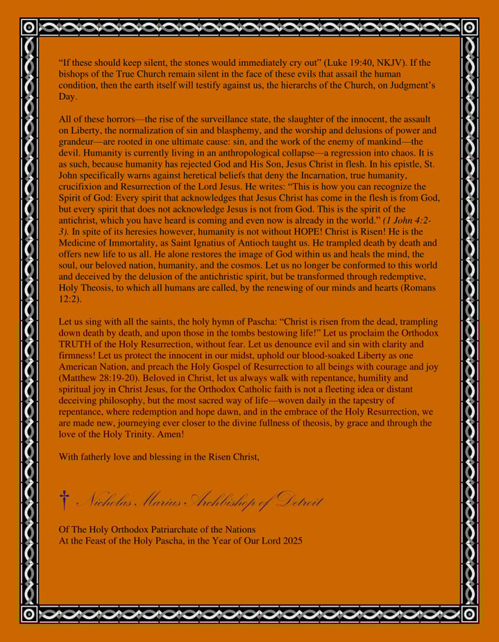 Pastorial Letter for Pascha 2025 page 4