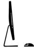 Computer monitor and mouse logo