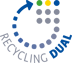 Recycled Dual - a circular shaped logo with a circular shaped object