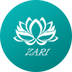 The logo for Zari Insights Contact Us - a lotus in full bloom