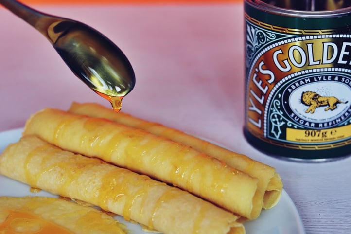 English Pancakes with syrup