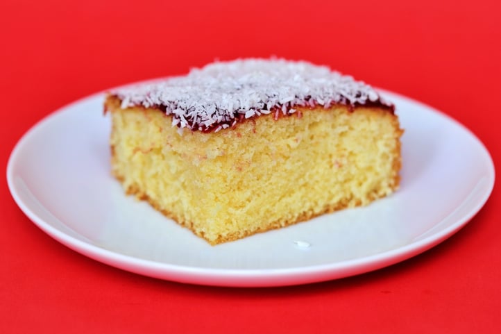 Old School Coconut and Jam Sponge Cake