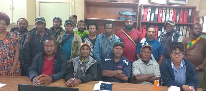 group of farmers in the meeting
