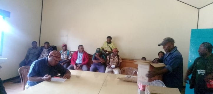 group of farmers in a meeting