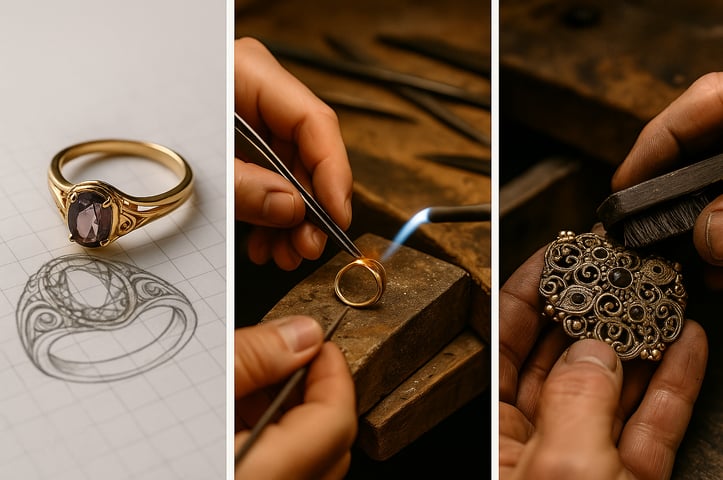 diseño y fabricación anillo oro